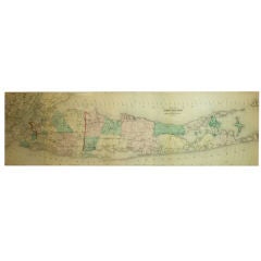 Antique Large Map of Long Island, (original Beers, Comstock) 57 ins long