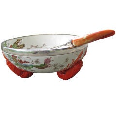 Wedgwood Lobster Bowl with Pair of Claw Servers