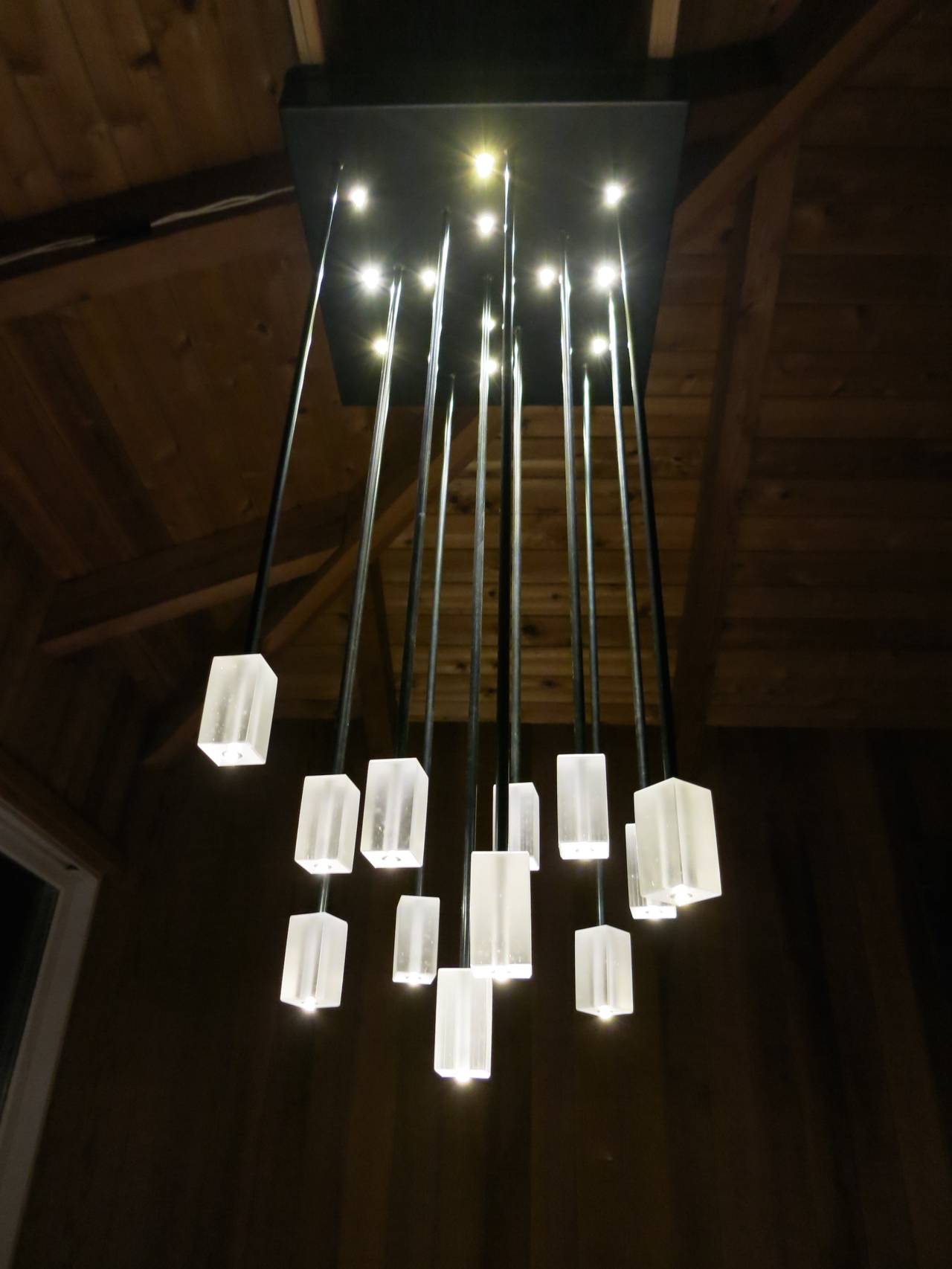Cast-Glass Outdoor Chandelier For Sale 1