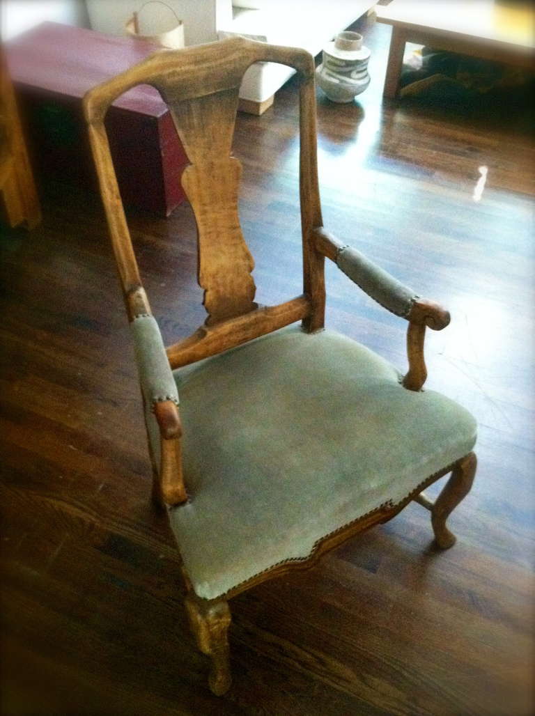 18th Century and Earlier 18th C. Swedish Baroque Chair For Sale