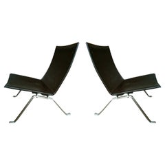 Pair of Poul Kaerholm PK22 chairs Pair of Poul Kaerholm PK22 chairs