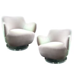 Pair of Kagan Swivel Chairs C. 1970