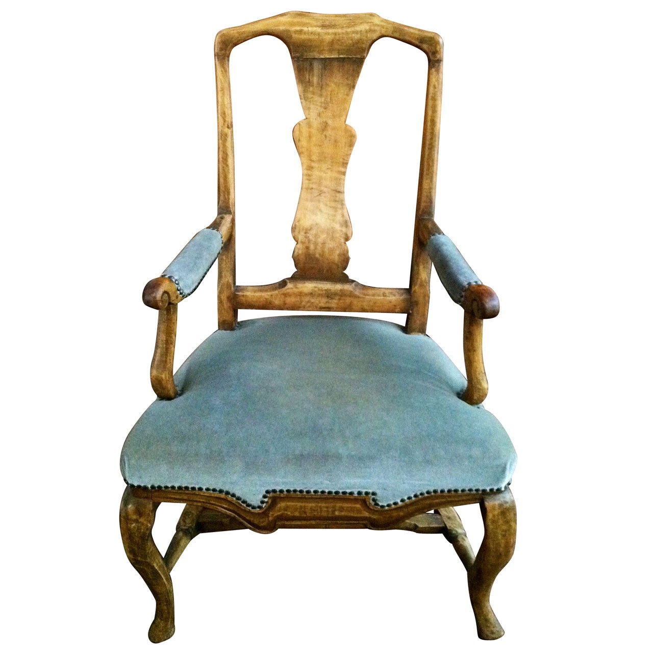 18th C. Swedish Baroque Chair For Sale