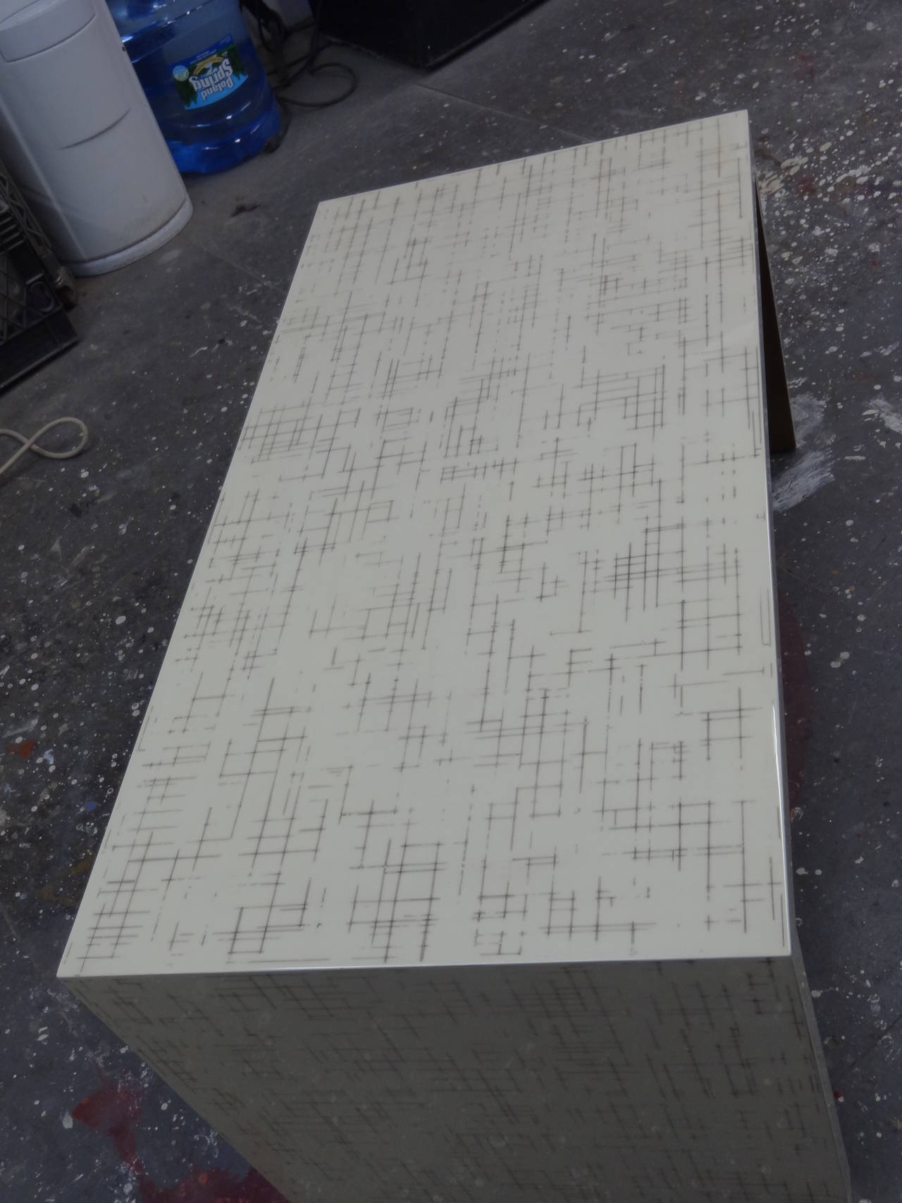 Dusted Lacquer Waterfall Table For Sale at 1stDibs