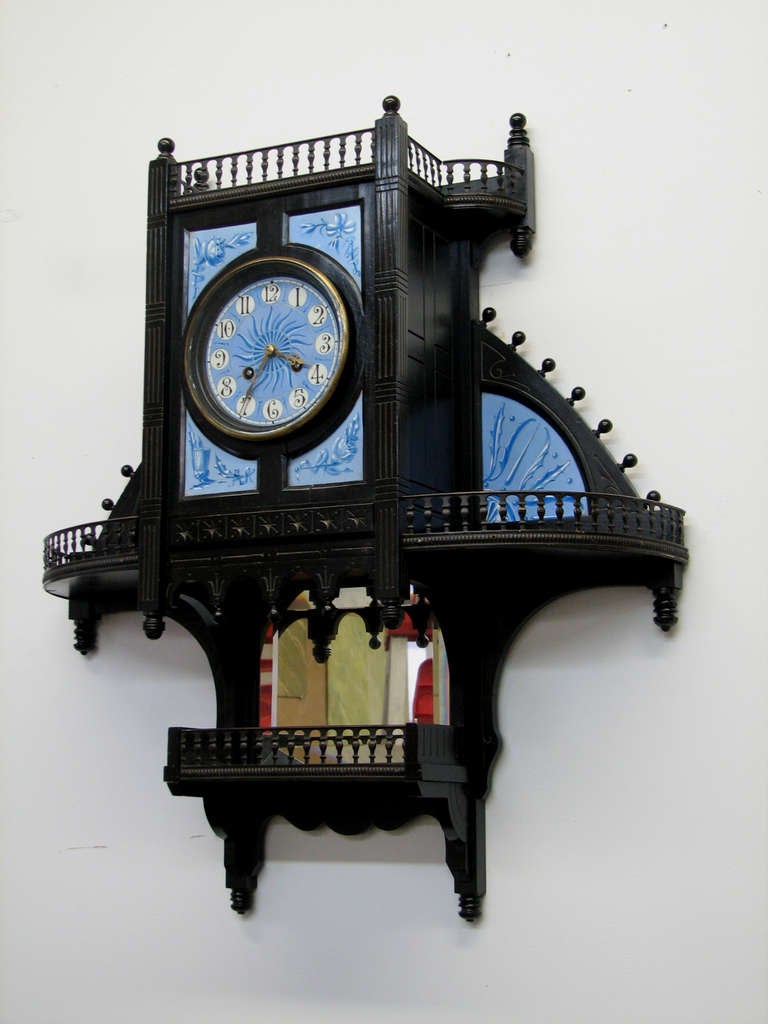 British Rare Aesthetic Period Wall Clock