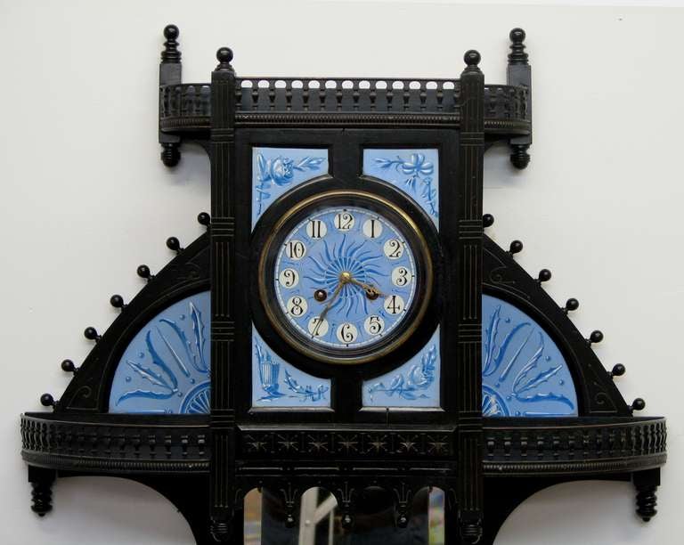Rare Aesthetic Period Wall Clock In Good Condition In Long Island City, NY
