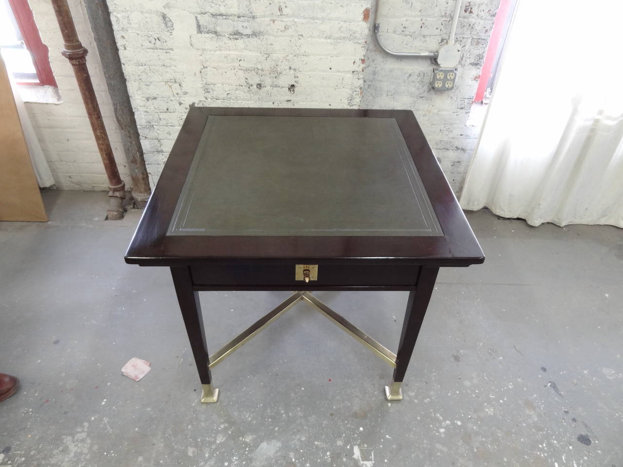 Vienna Secession Secessionist Game Table with Synchronized Mechanical Trays For Sale