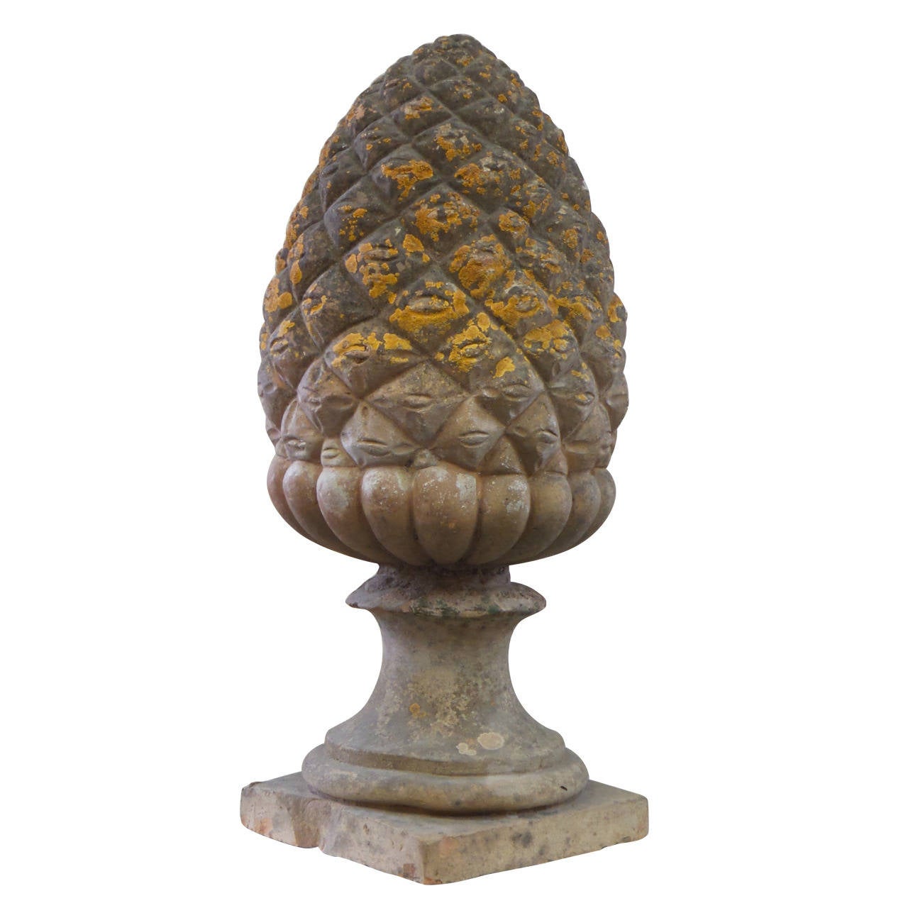 Terracotta Pine Cone Finial For Sale