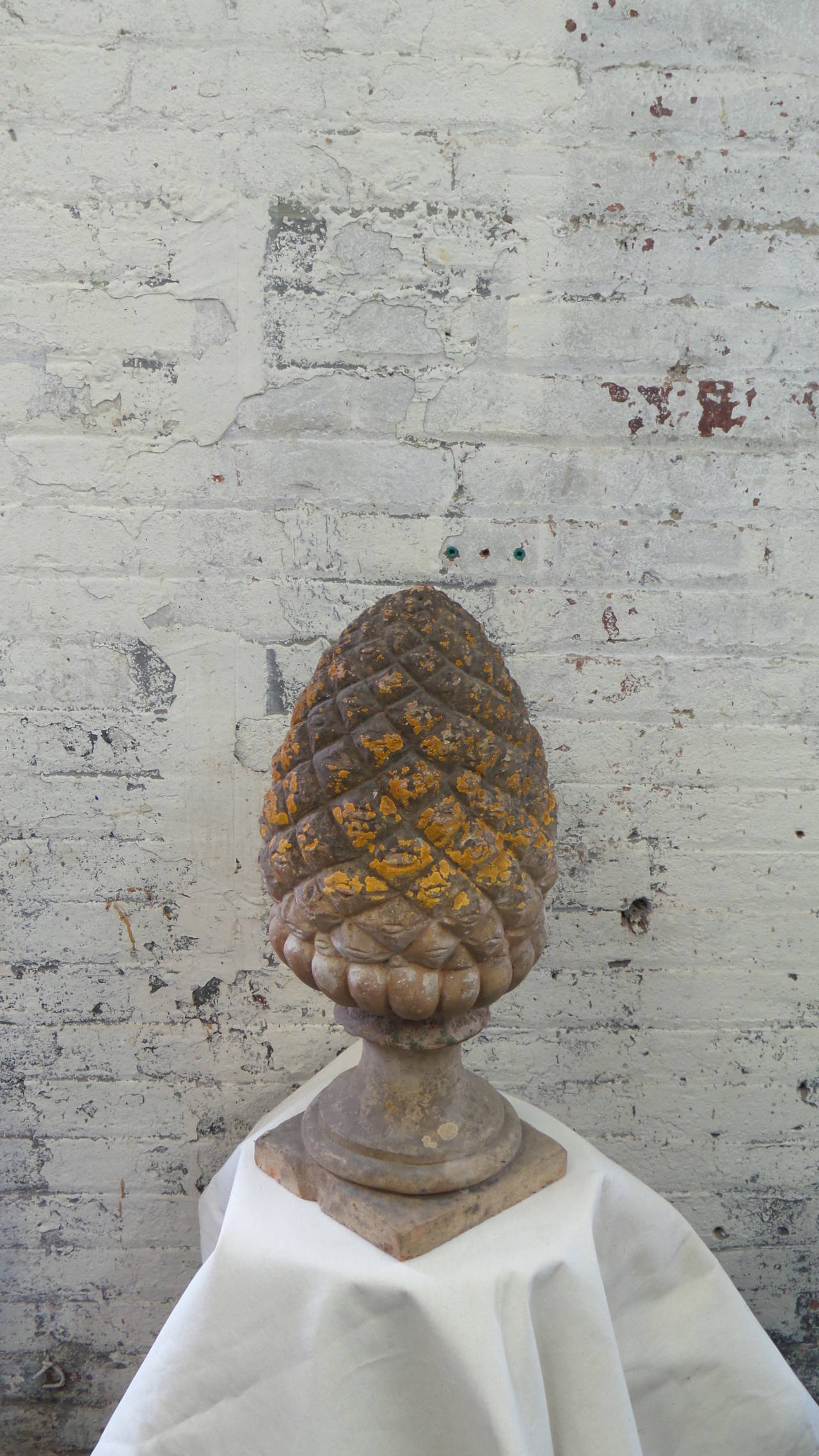 Terracotta Pine Cone Finial In Excellent Condition For Sale In Long Island City, NY