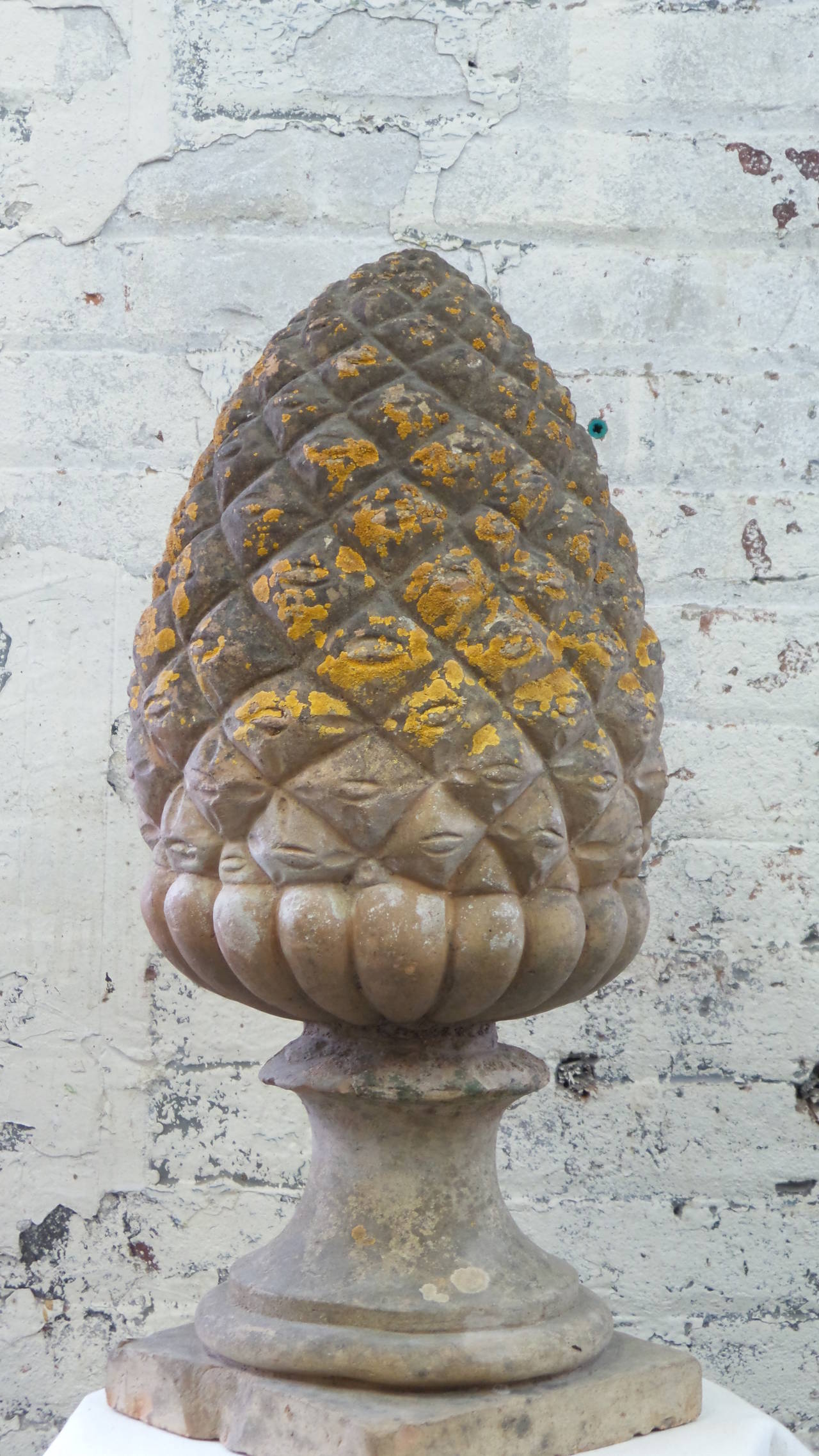 French Terracotta Pine Cone Finial For Sale