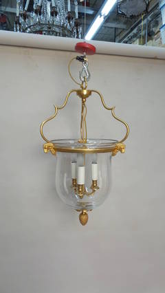 Gilt Bronze Ram's Head Lantern