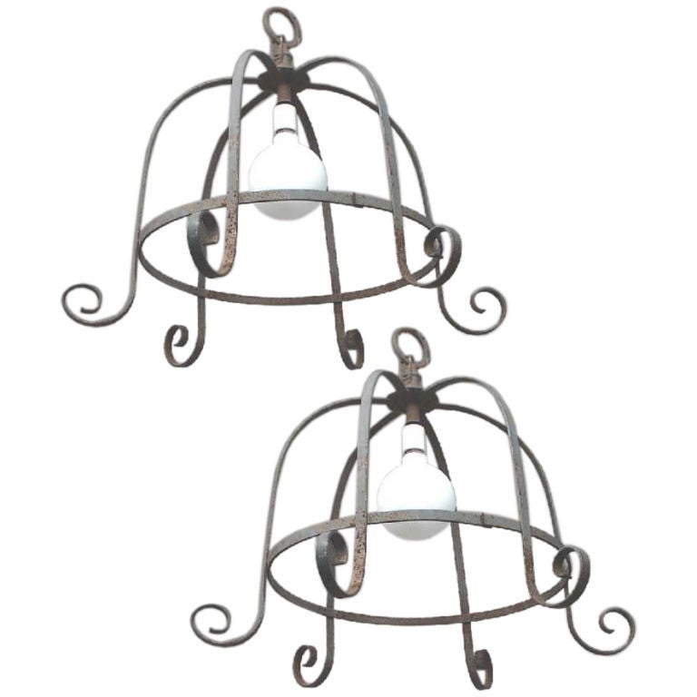 Pair of Rosiers Lanterns For Sale