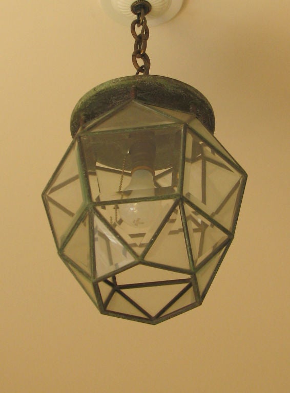 Austrian An Exceptional Secessionist Lantern after Adlof Loos