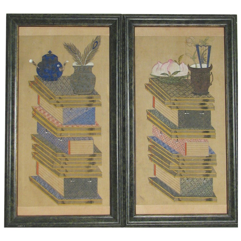 Pair of Chaekkori Watercolors