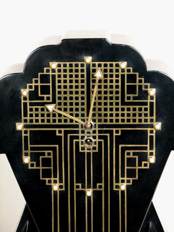 Austrian Unusual Art Deco Mantle Clock For Sale