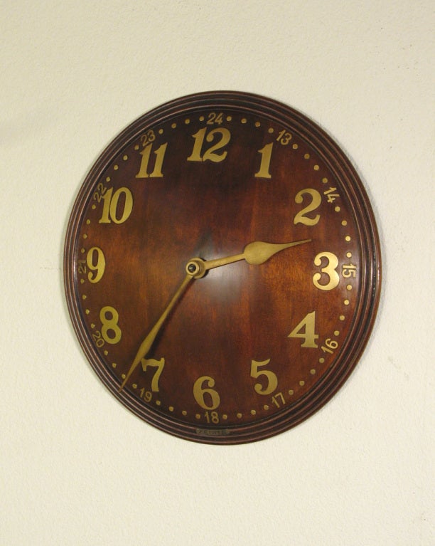 Convex Wall Clock In Excellent Condition In Long Island City, NY