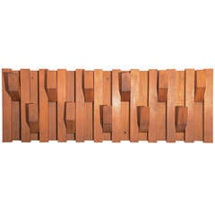 Sculptural Wood Coat Rack