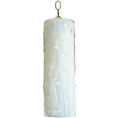 Cylindrical Textured Sabino Glass Pendant Ceiling Fixture