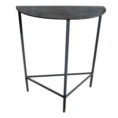Steel Demilune Side Table