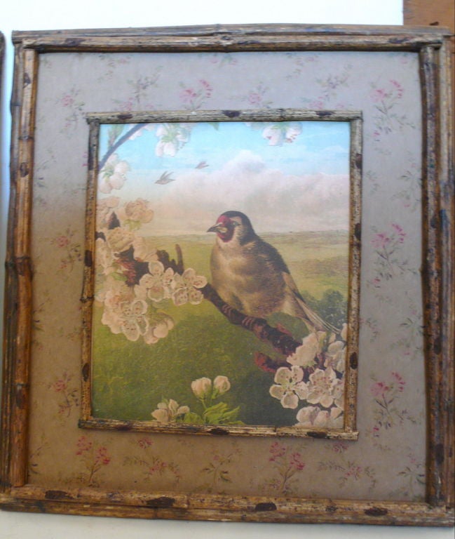 Decorative Bird Prints in Twig Frames 1