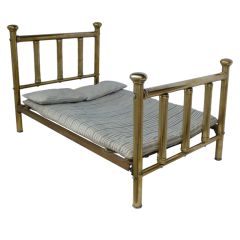 Antique Brass Doll's Bed