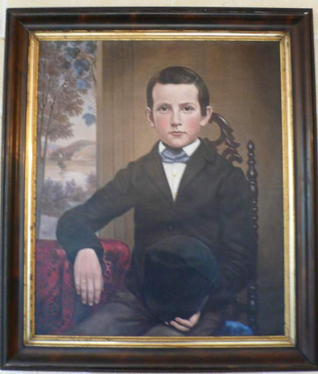 Antique Oil Painting of a Young Man