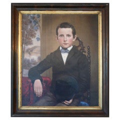 Antique Oil Painting of a Young Man Antique Oil Painting of a Young Man