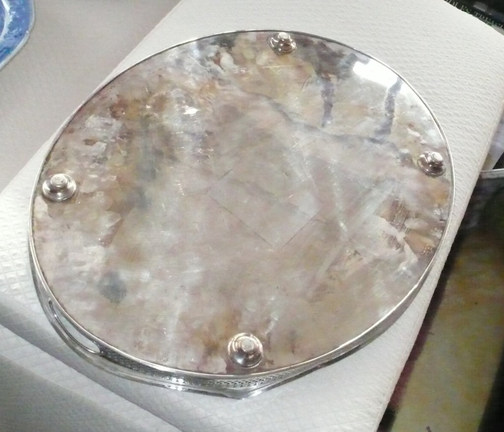 20th Century Silver Plated Galleried Tray