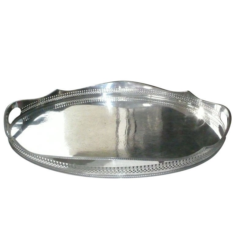 Silver Plated Galleried Tray