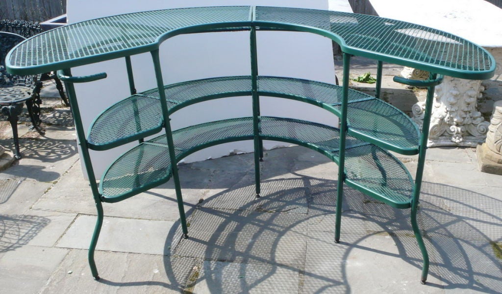 20th Century Large Unique Style Wire Mesh Planting Table
