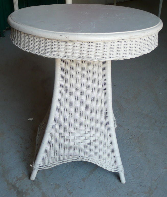 Heyward Wakefield Wicker Side Table