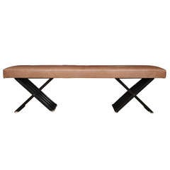 Modernist Bench with Double X Base