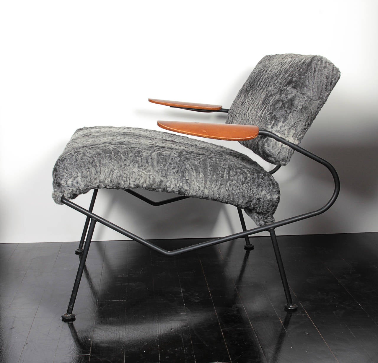 Mid-20th Century Modernist Chair and Ottoman
