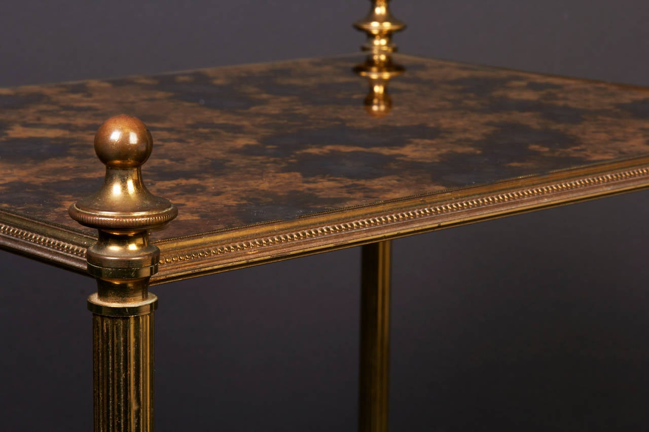 Mid-20th Century Jansen Style Brass Tables For Sale