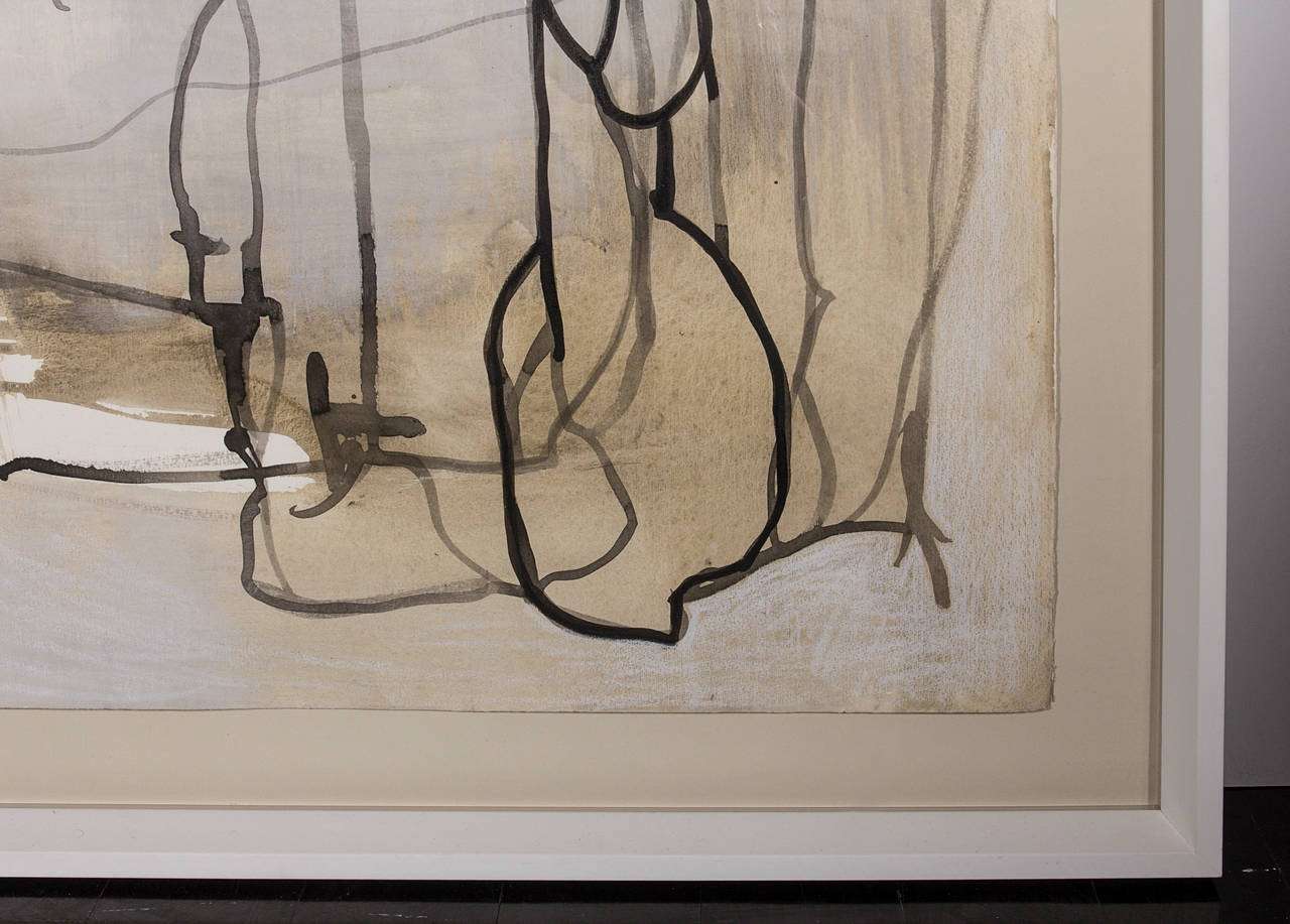 A work on paper by Janet Golias who studdied under Brice Marden.