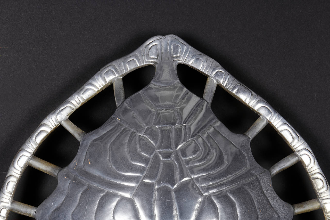 20th Century Pewter Tortoise Shell Light For Sale