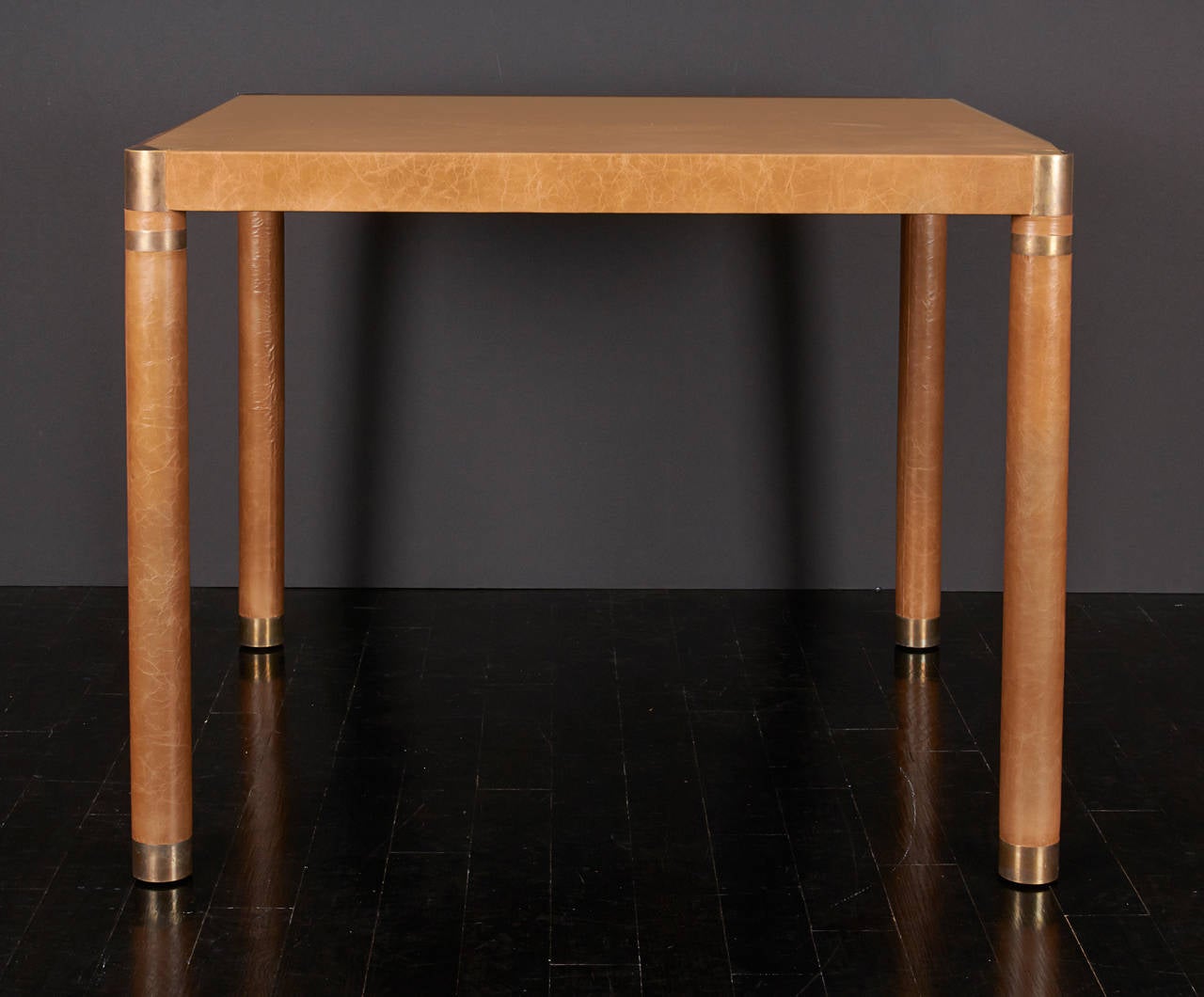 20th Century Karl Springer style Card Table For Sale