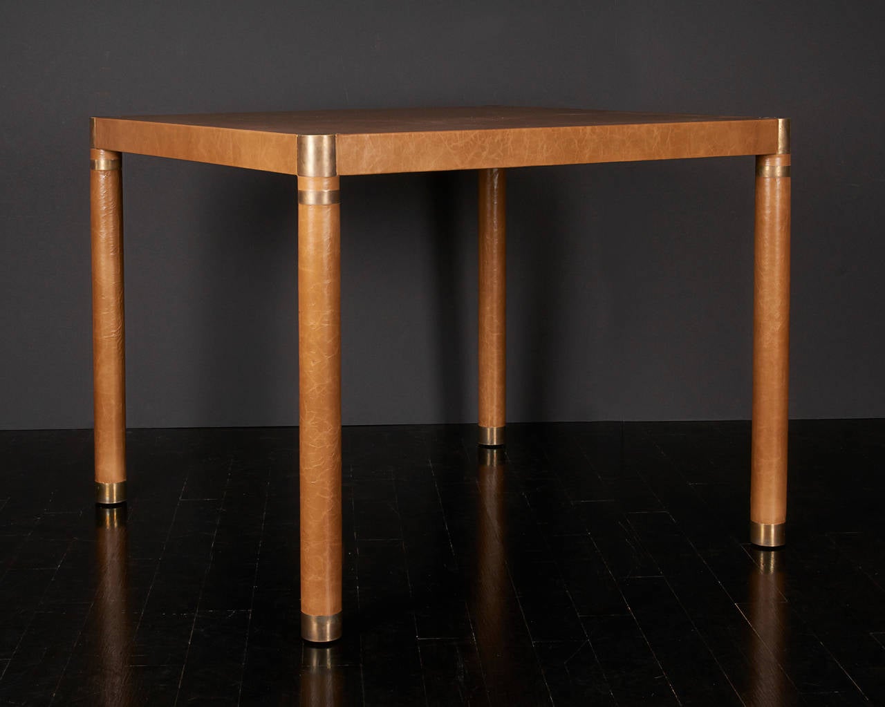 Karl Springer style Card Table In Good Condition For Sale In New York, NY