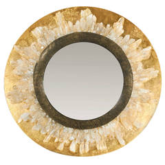 Crystal Gilt Bronze Mirror