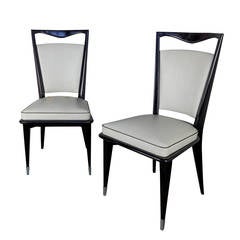 Pair of French Mid-Century Modern Side Chairs 3