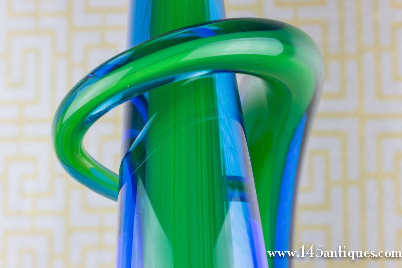 1960's Murano 'Knot' Sculpture in Calcedonio Glass 2