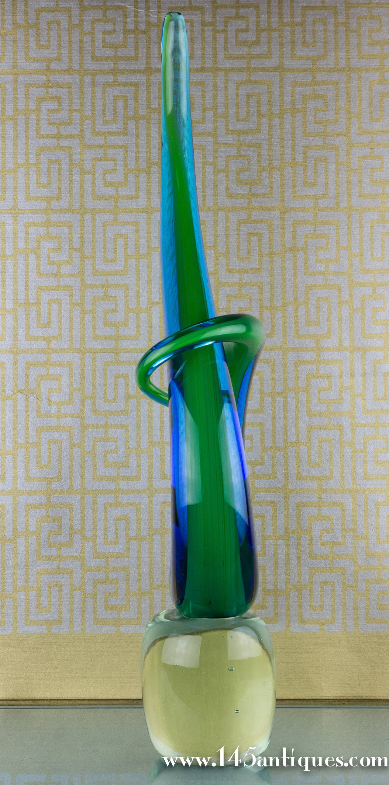 1960's Murano 'Knot' Sculpture in Calcedonio Glass 1