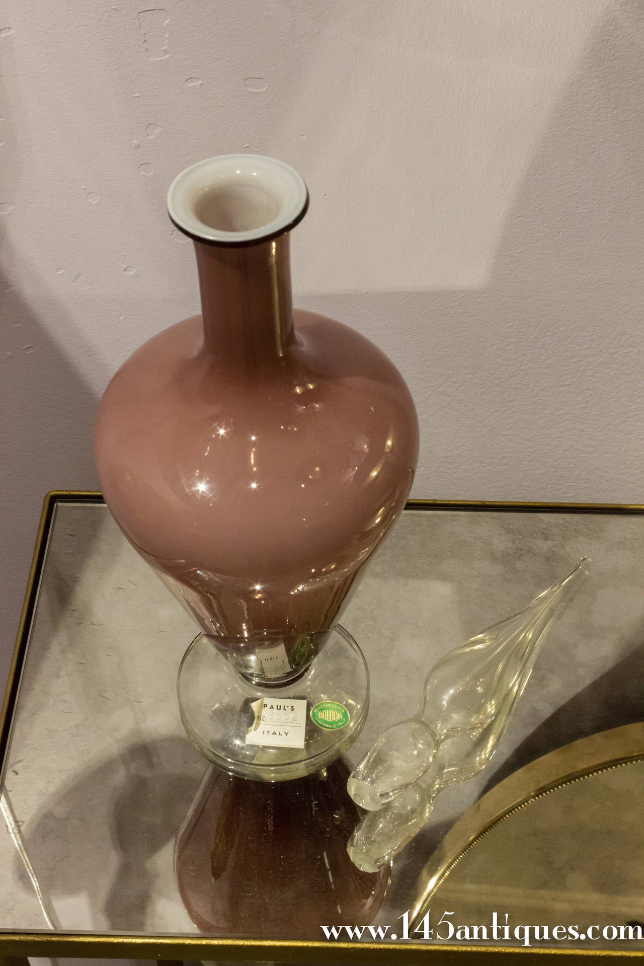 Vintage Italian Handcrafted Glass Decanter 1
