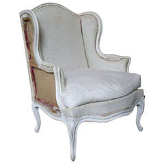 French Bergere with Patinated Frame