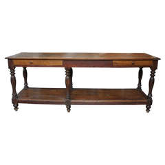 Grande table de drapier française du 19ème siècle