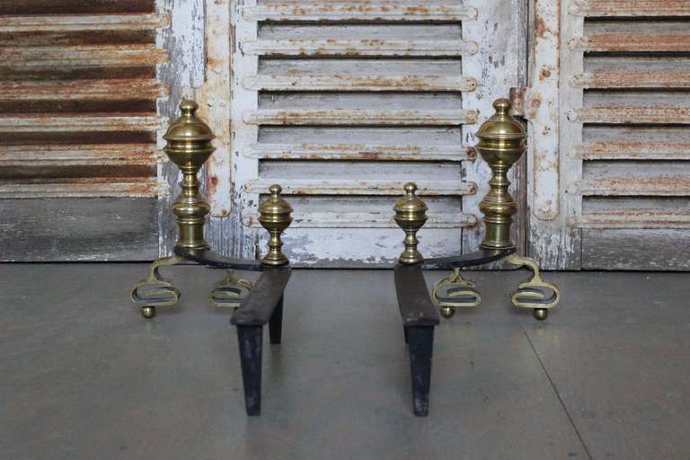 Pair of French Bronze Fireplace Andirons 4