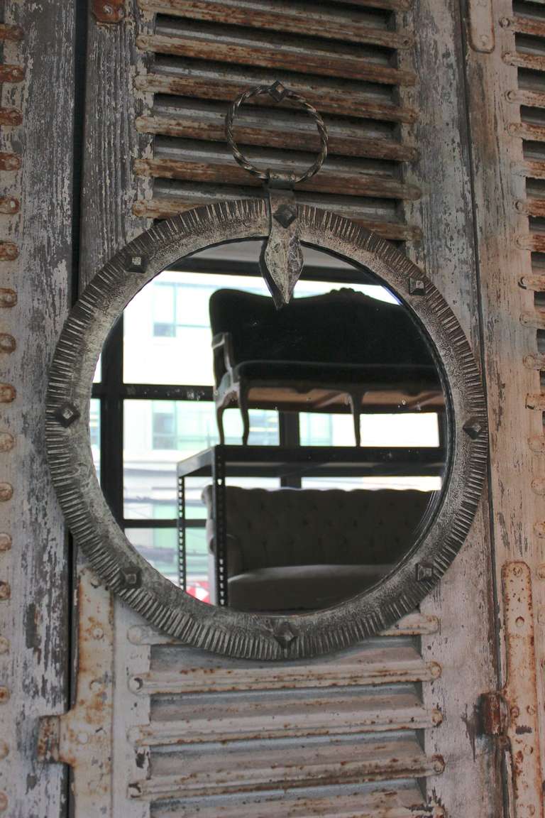 Hand Crafted Iron "Pocket  Watch" Mirror
