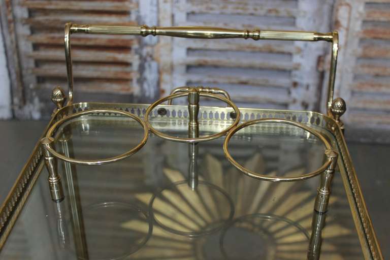 Rolling Brass Bar Cart 2