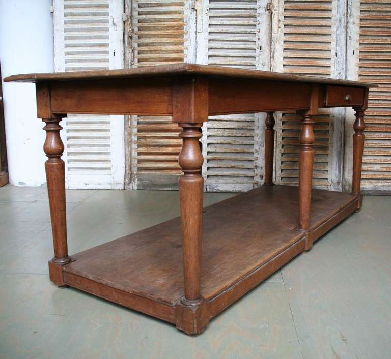 French Draper's Table with Single Drawer 3