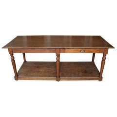 French Draper's Table with Single Drawer